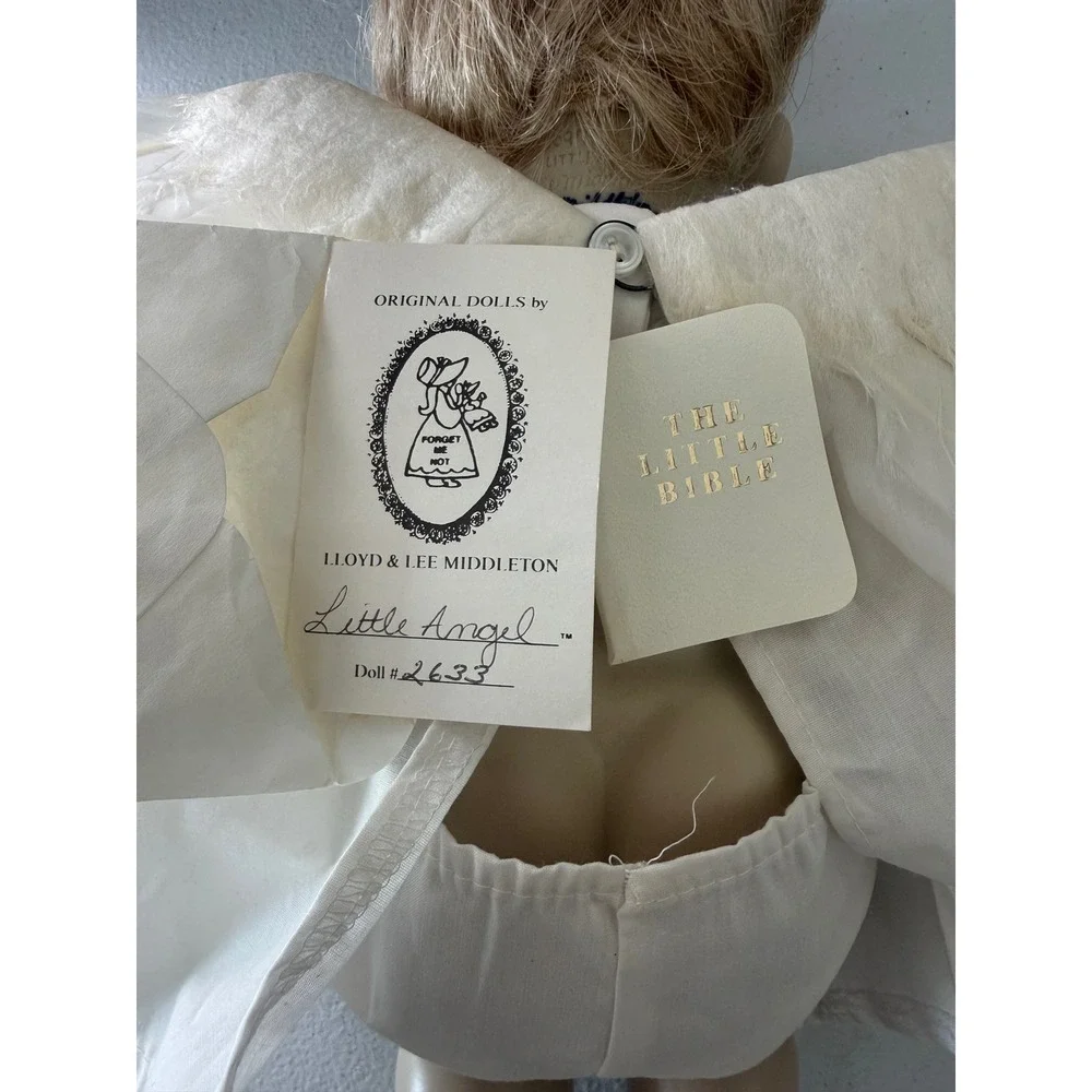 Lee Middleton Little Angel Doll Forget-Me-Not Face Signed Numbered 2633 Vintage